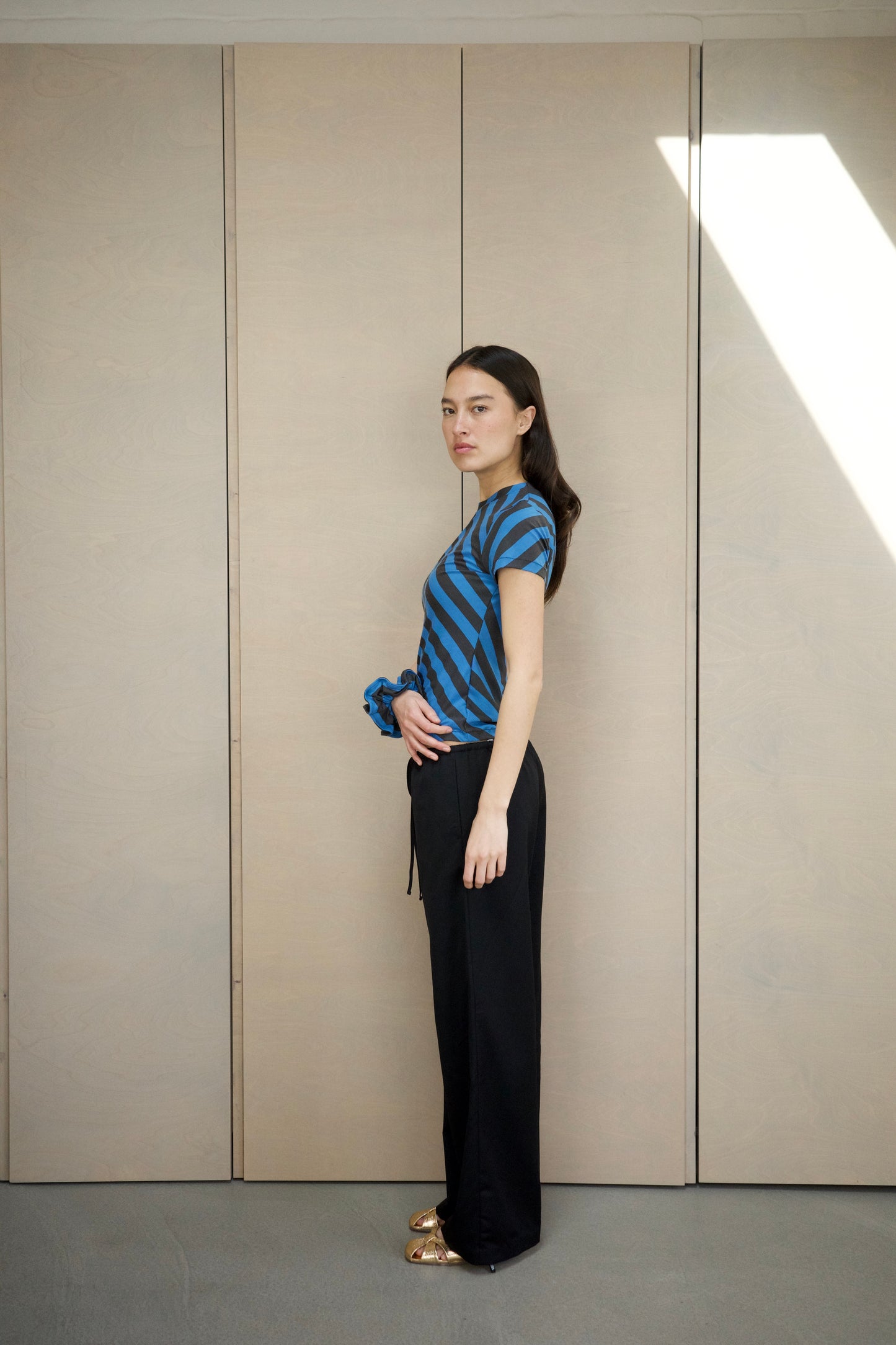 Slip Wool Trousers - Black (Limited)