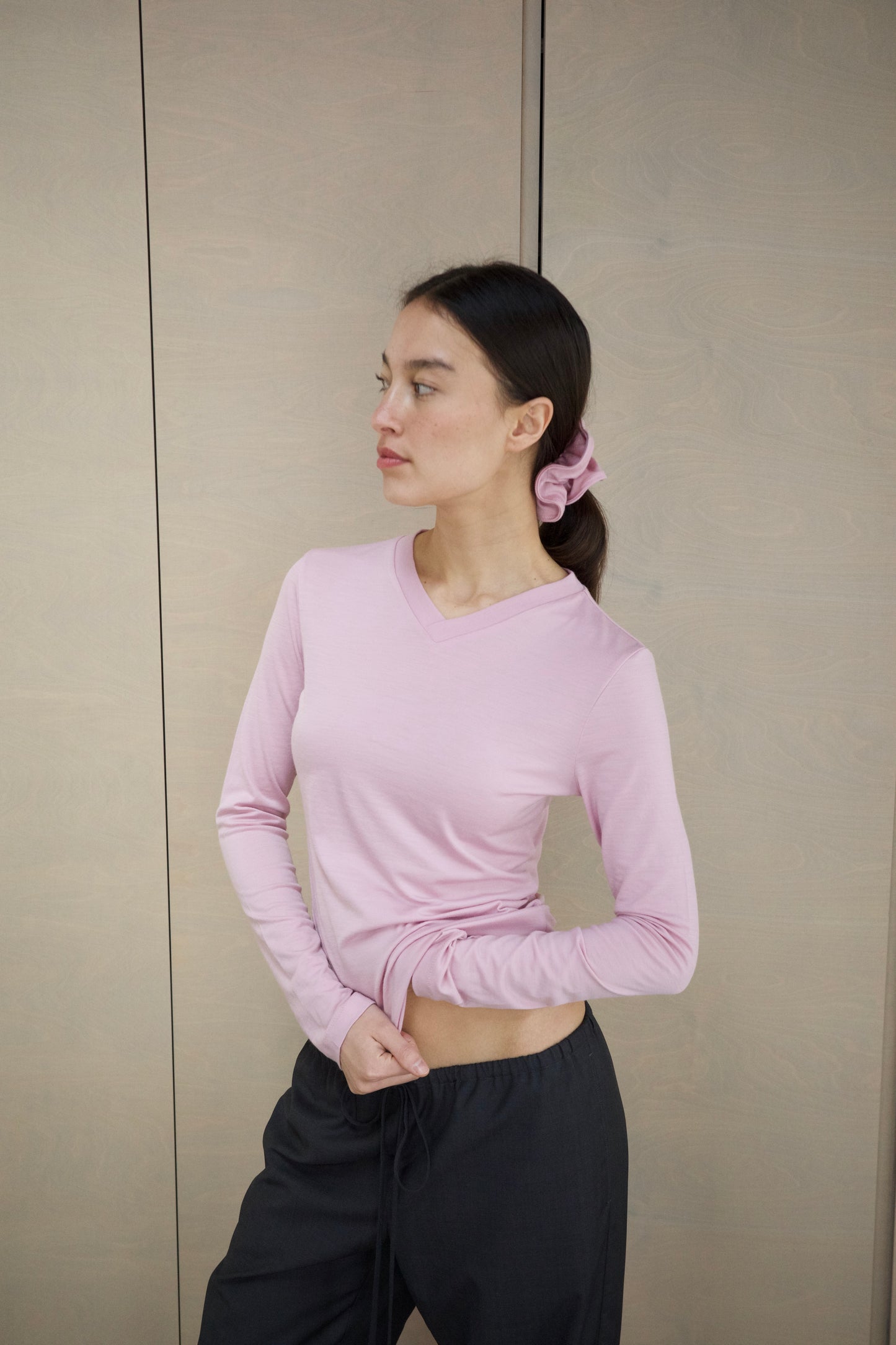 Merino Scrunchie — Pink