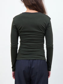 High V-Neck Longsleeve - Khaki