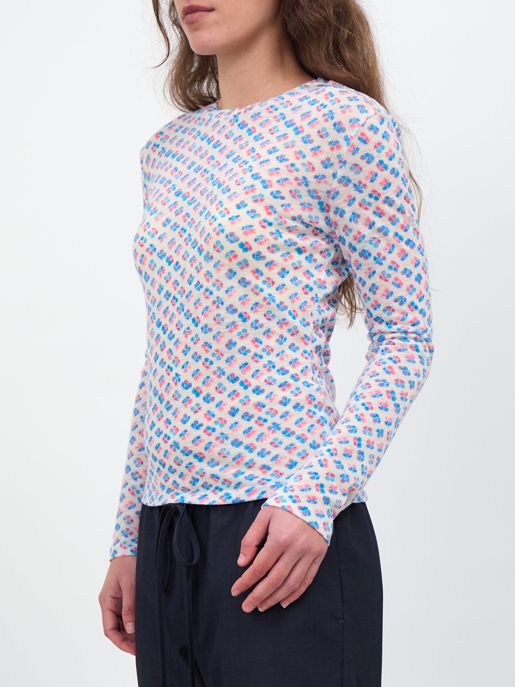 Bouquet Longsleeve - Blue/Coral (PRE-ORDER)
