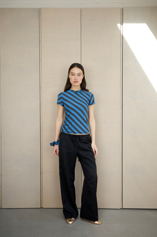 Slip Wool Trousers - Black (Limited)