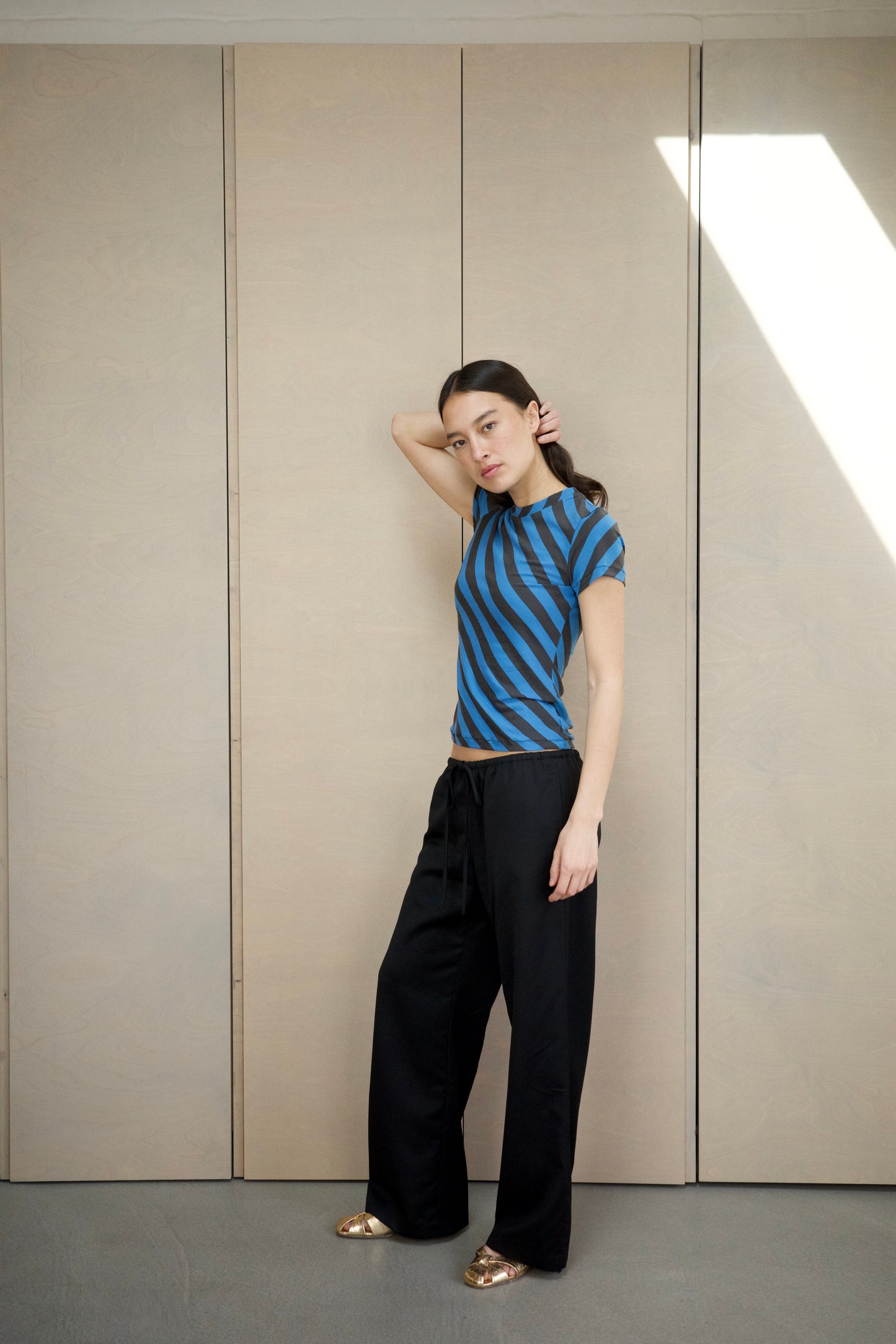 Slip Wool Trousers - Black (Limited)