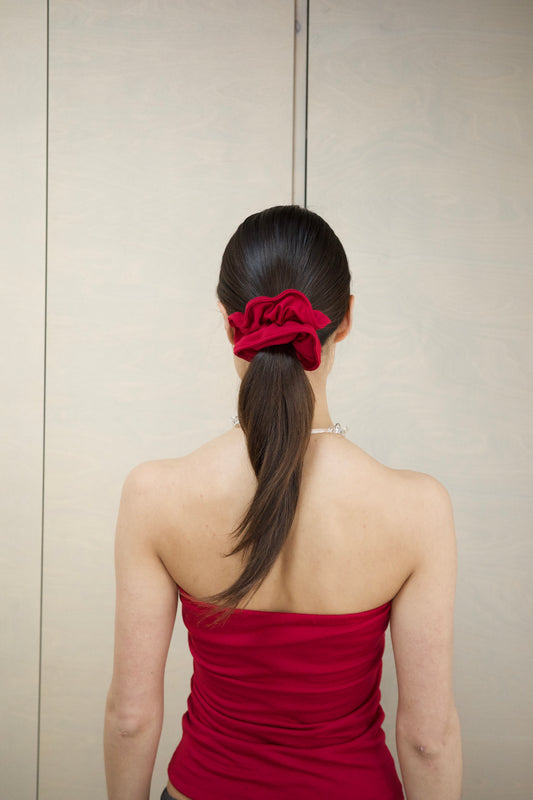 Merino Scrunchie — Red