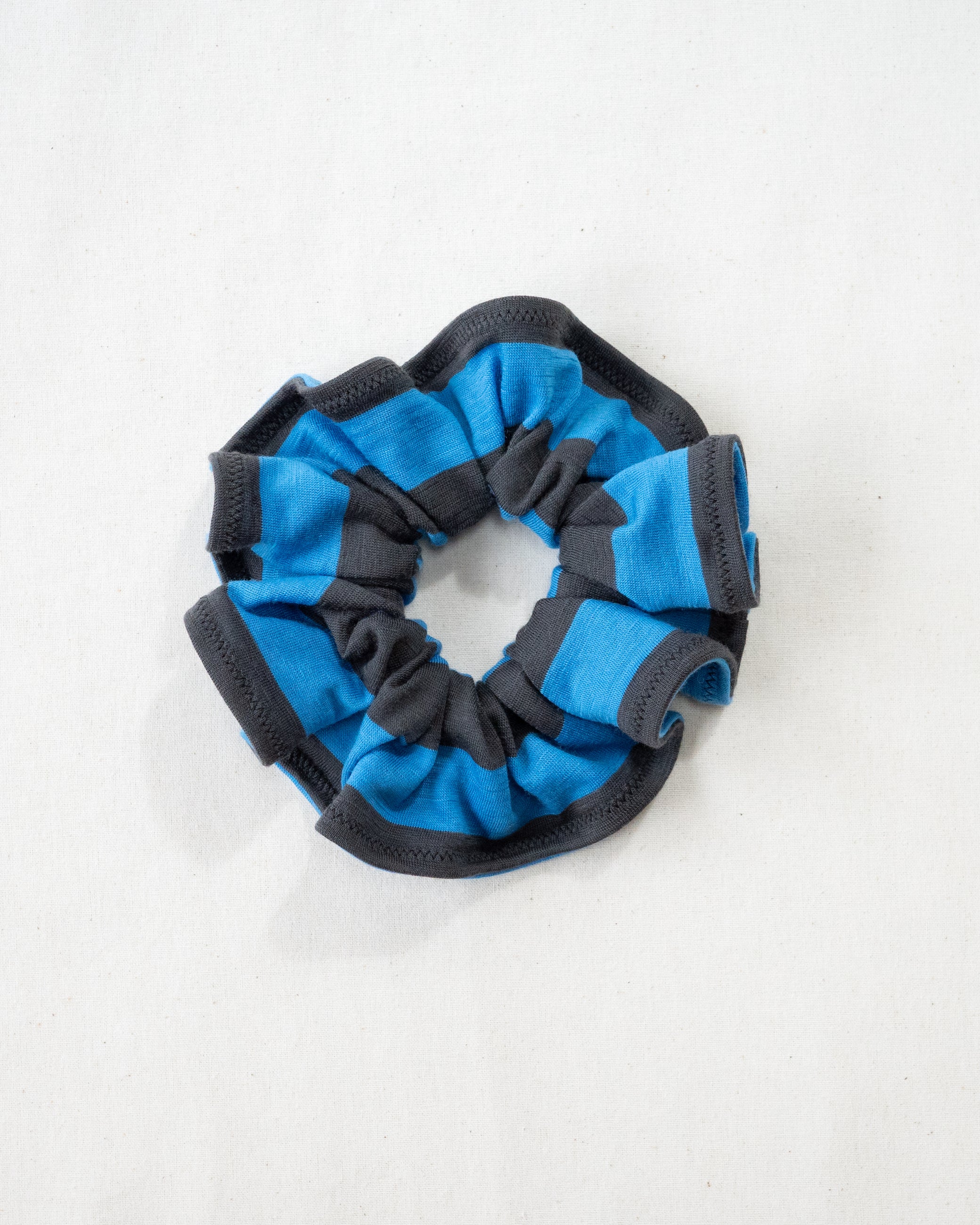 Merino Scrunchie - Blue Stripe
