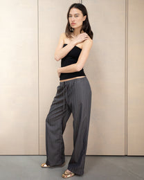Wool Slip Trouser - Brown Stripe (PRE-ORDER)